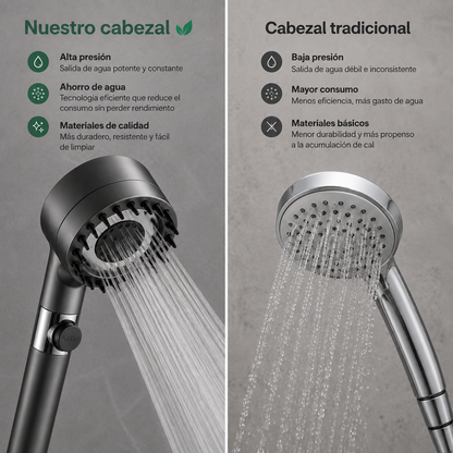 Cabezal de ducha de alta presión con filtro