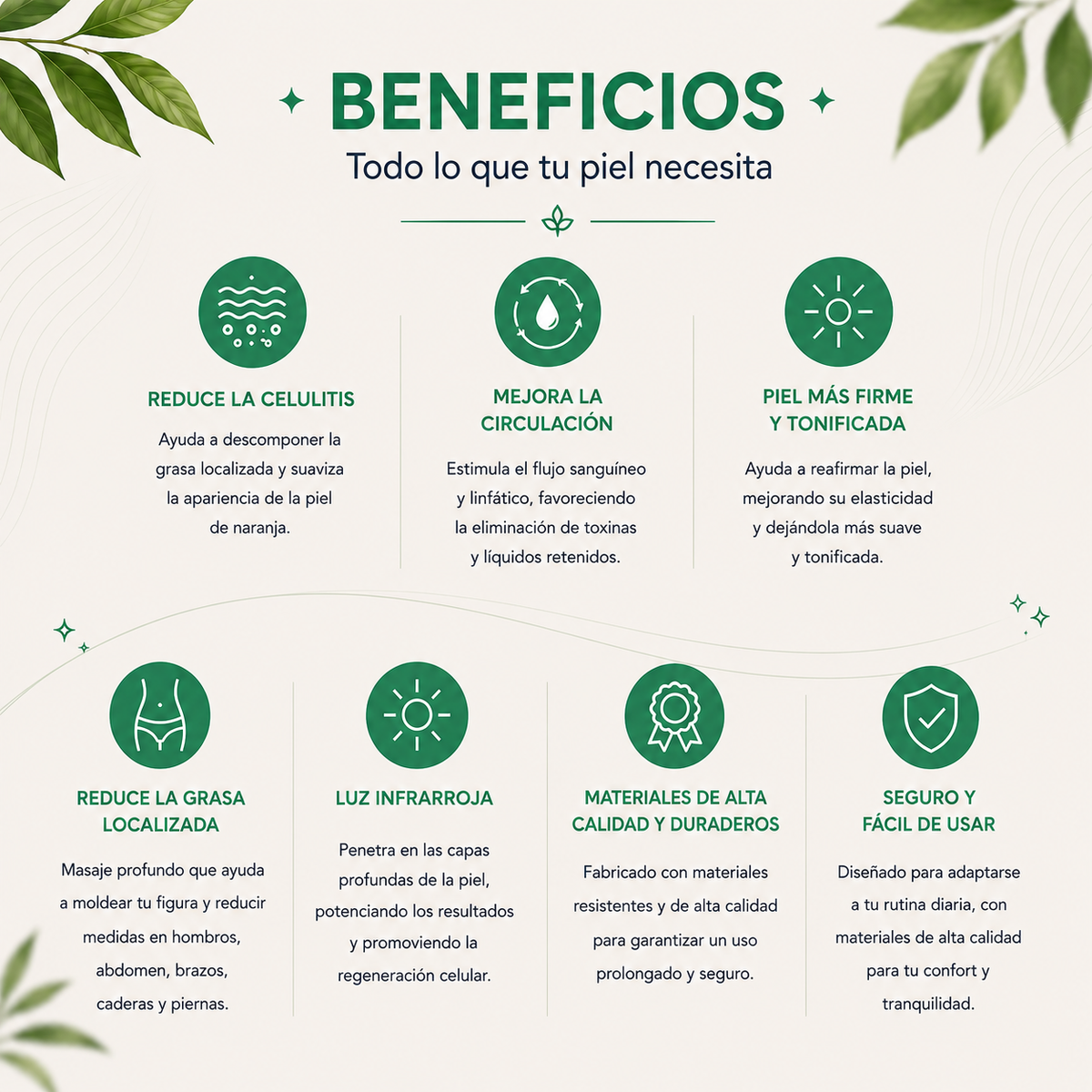 Masajeador anticelulítico con luz infrarroja
