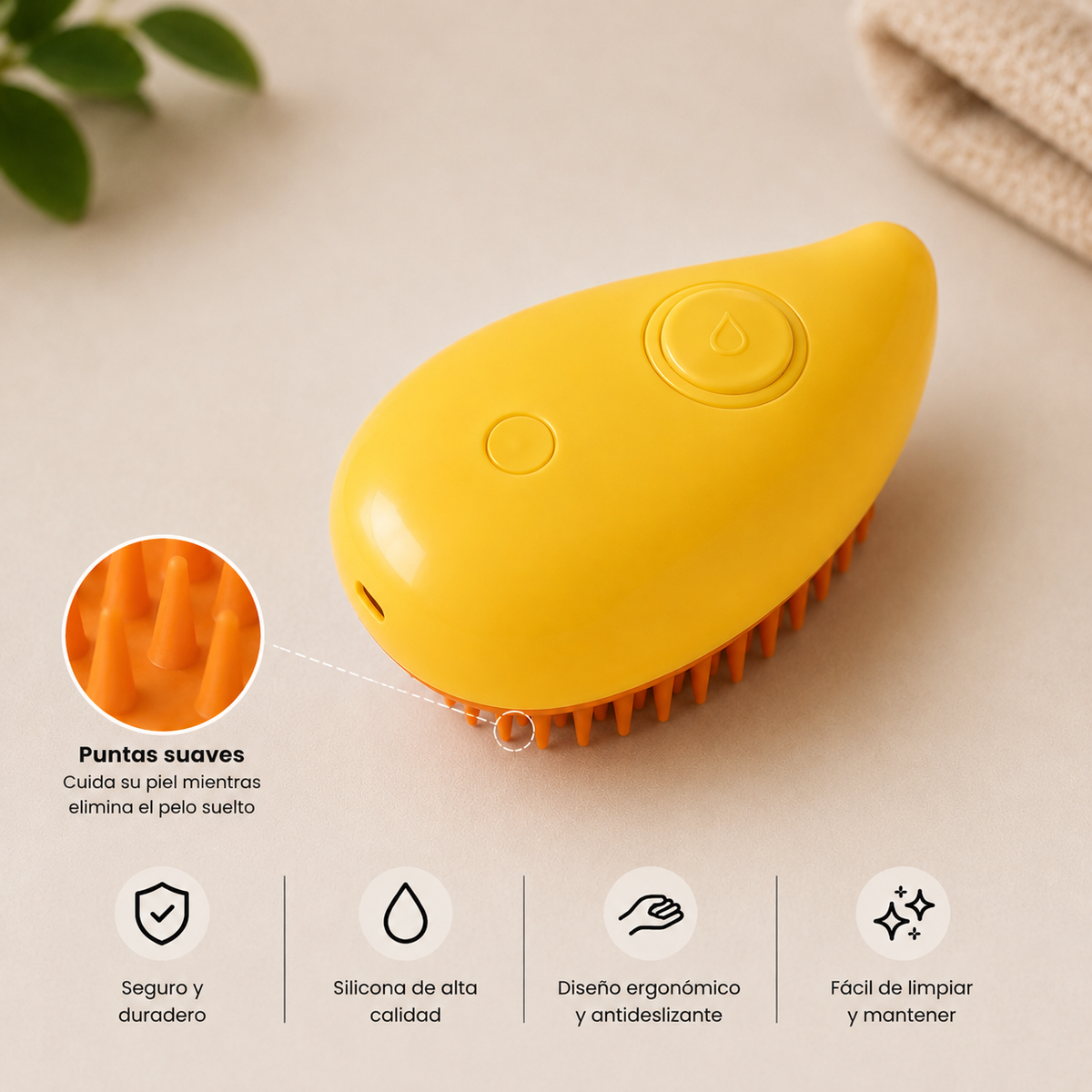 Cepillo Mascotas con vaporizador
